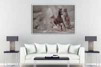 لوحة العاديات لوحة خيول فخمة.