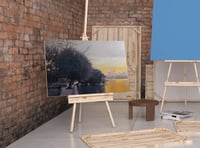 لوحة همس الغروب-لوحة طبيعة.