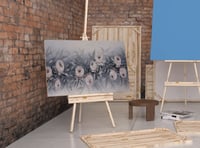 لوحة إيقاع الزهور-لوحات جدارية ورد.