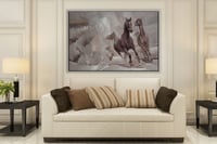 لوحة العاديات لوحة خيول فخمة.