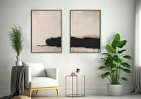 طقم لوحات جدارية تجريدية.