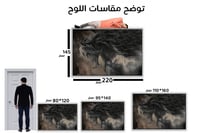 لوحة نبض الرياح لوحة خيل أسود.