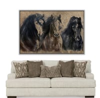 لوحة صهيل القوة-لوحات خيول عربية. .