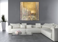 لوحة إطلالة شرفة-لوحات جدارية تراثية .