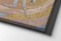 لوحة خيل فخم بالفن التجريدي.