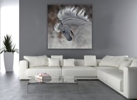لوحات جدارية خيل أبيض.