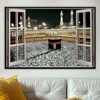 لوحة إطلالة الحرم-لوحات اسلامية.