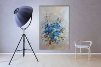 لوحة زرقة المحيط-لوحات جدارية ورد.