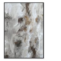 لوحة ملامح فكر لوحة تجريدية رمادي