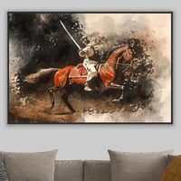 لوحة الفارس-لوحات جدارية خيل.