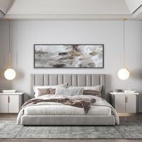 لوحة ملامح فكر لوحة تجريدية رمادي