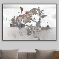 لوحة مقبلة-لوحة خيول عربية-فن تجريدي.