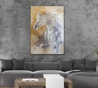 لوحة عداء من لوحات خيل فخمة .