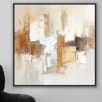 لوحة تلاشي لوحات تجريدية بدرجات البيج