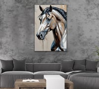 لوحة خيل عربي بني .