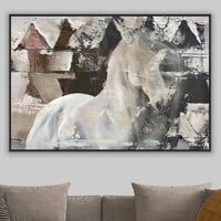 لوحة العبيلة-لوحة خيل عربي فن تجريدي.