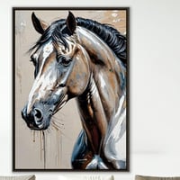 لوحة خيل عربي بني .