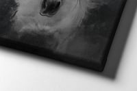 لوحة خيول عربية بالفن التجريدي.