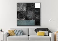 لوحة تجريدية مربعات.