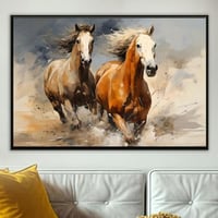 لوحة جموح-لوحة خيول عربية.