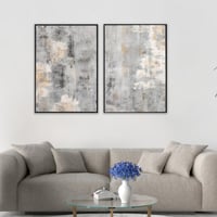 لوحة غفوات لوحات تجريدية رمادي وبيج