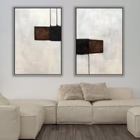 لوحات ثنائية باللون البيج.