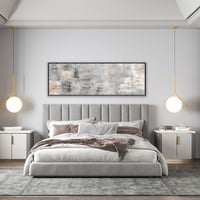 لوحة غفوات لوحات تجريدية رمادي وبيج