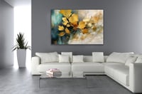 لوحة أوراق الخريف لوحة طبيعة .