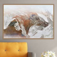 لوحة الثلج-لوحات خيل-فن تجريدي.