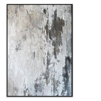 لوحة لمسة لوحة تجريدية بدرجات الرمادي