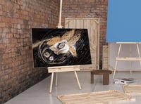 لوحة وردة الذهب-لوحات جدارية ورد.