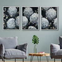 عدد 3 لوح زهور رصاصي