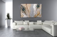 لوحة ريش الطاؤوس-لوحات جدارية فخمة.