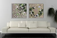 طقم لوحات جدارية ورد عدد 2 لوحة.