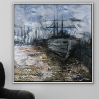 لوحة سفينة برمودا-لوحات طبيعة تجريدية.