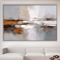 لوحة تجريدية كبيرة.