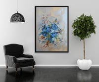 لوحة زرقة المحيط-لوحات جدارية ورد.