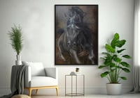 أجمل لوحات خيل باللون الاسود.