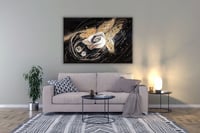 لوحة وردة الذهب-لوحات جدارية ورد.