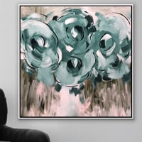 لوحة الزهور الممطرة-لوحات جدارية ورد.