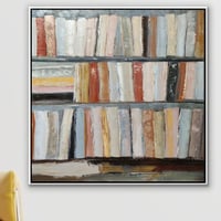 لوحة رف الكتب-لوحات جدارية .