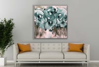 لوحة الزهور الممطرة-لوحات جدارية ورد.