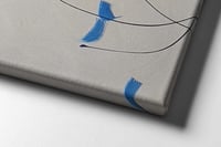 عدد 3 لوح زهور زرقاء