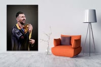 لوحة ميسي بالبشت-لوحات لاعبين كرة قدم.