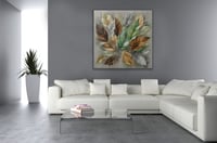 لوحة اوراق الخريف-رسم تجريدي من الطبيعة.