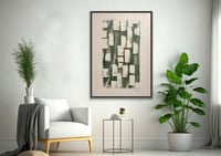 لوحة تجريدية كبيرة .