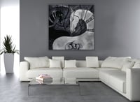 لوحة نوستالجيا لوحة خيول فخمة.