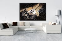 لوحة وردة الذهب-لوحات جدارية ورد.