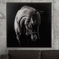 لوحة خجيلان-لوحات جدارية خيل.