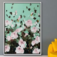 عدد 3 لوح زهور خضرا